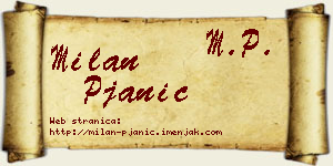 Milan Pjanić vizit kartica